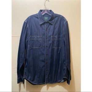 J.Crew men’s denim button up size medium dark wash